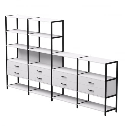 Набор стеллажных систем Еверпроф ЕВО №13 Белый Черный / Everprof EVO_0