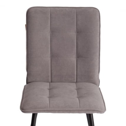 Стул обеденный Бари (2 шт. в упаковке) ЛТ, велюр, серый/черный, 29, 41х55х89 см / Bari LT,_6