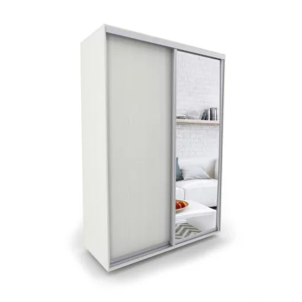 Шкаф-купе 2-х дверный Акцент-Сим ДЗ 1000х600 Выбеленное дерево_0