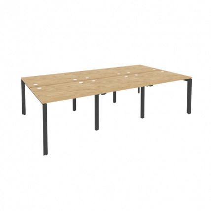 Рабочая станция на П-образном м/к ОНИКС О.МП-Д.РС-6.1.8 Тиквуд Светлый/Антрацит / ONIX O.MP-D.RS-6.1.8_0