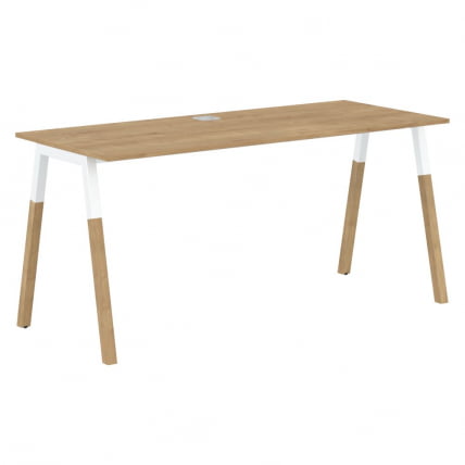 Стол письменный Форта ФСТ 1567 Дуб Гамильтон Белый премиум / Forta FST_0