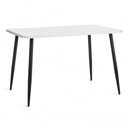 Стол ПЛУТО ЛДСП/металл, 120кс80кс77 см, Белый/Черный / PLUTO 120x80x77_0