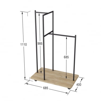 Вешалка гардеробная Стик Дуб сонома_1