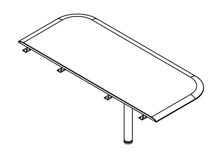 Приставка для рабочей станции ВКД 166 Дуб сонома / WKD_1