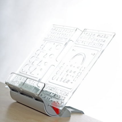 Трехуровневая подставка-трафарет под книгу ПК-03 Серая_0