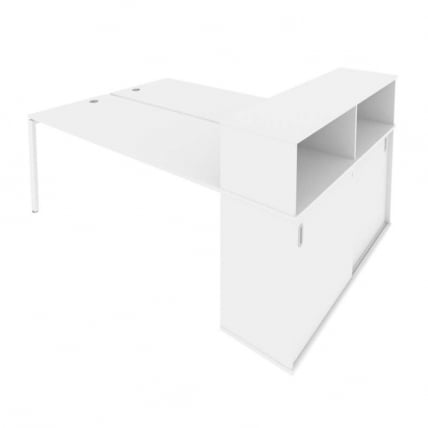 Рабочая станция с опорным шкафом-купе Метал Сйстем Б.РС-СШК-2.5 Белый / Metal System_0