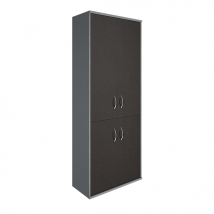 Шкаф высокий широкий Рива А.СТ-1.3 Венге/Металлик / Riva_0