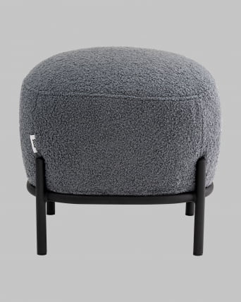 Пуф Стоун П букле Флуффй темно-серый / Fluffy_1