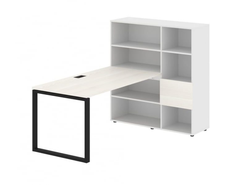 Рабочая станция ЕДИС ЕКРСТ 1215 Ясень Траун Черный Белый / EDIS EQRST_0