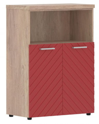 Шкаф с глухими малыми дверьми и топом Торр ЛУКС ТЛМC 85.3 Дуб Каньон Красный / Torr LUX TLMC_0