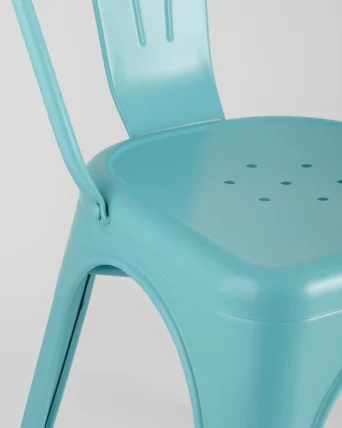 Стул ТОЛИКС с высокой спинкой Голубой матовый / TOLIX_6