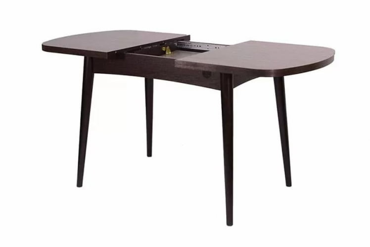 Стол раскладной Ялта с цилиндрическими опорами Венге Анкор темный_1