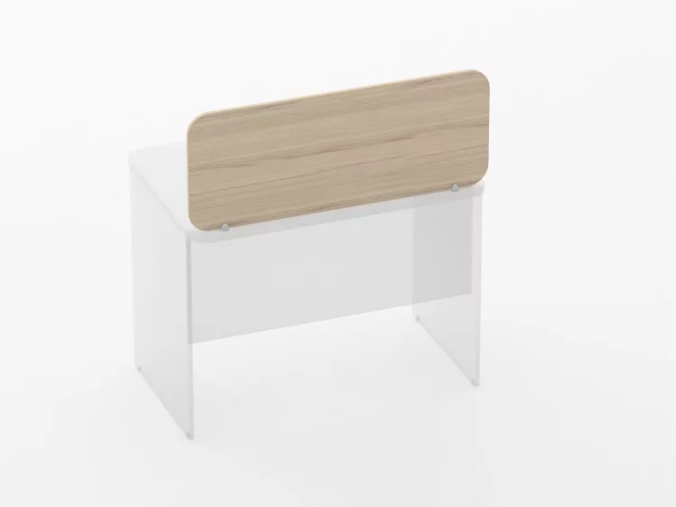 Экран разделительный прямой Глассй 5.14.10 Дуб молочный / Glassy_1