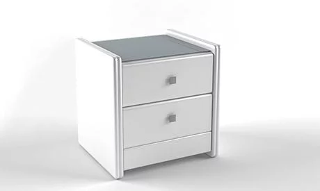 Тумба прикроватная с 2-мя ящиками Белая_68401_1