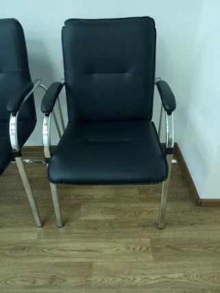 Кресло посетителя CХАИРМАН 850 Терра 118 черный / CHAIRMAN Terra_18