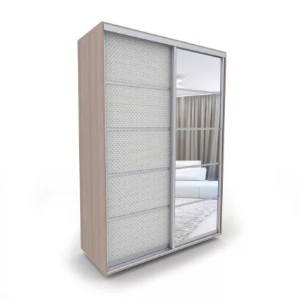 Шкаф-купе 2-х дверный Акцент-Квадро КВ 1200х600 Шимо светлый/Хром_0