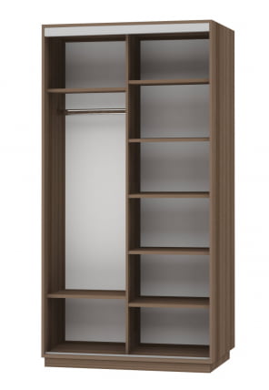 Шкаф-купе двухдверный Экспресс Дуо Комби 1200х2200х Ясень шимо тёмный / 1200х2200h_1