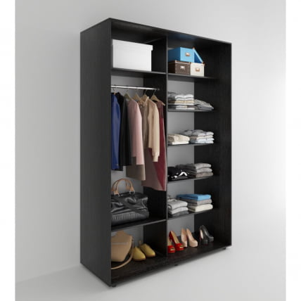 Шкаф-купе 2-х дверный Акцент-Дуэт КЛ 1000х600 Венге_1