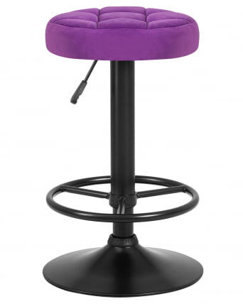 Табурет барный ДОБРИН БРУНО БЛАCК велюр Фиолетовый МДЖ9-58 / DOBRIN BRUNO BLACK MJ9-58_0