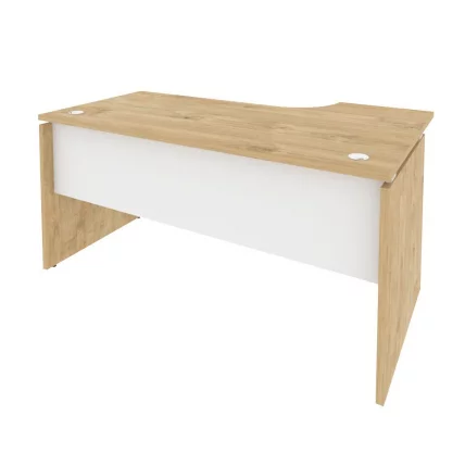 Стол эргономичный левый ОНИКС О.СА-1Л Тиквуд Светлый/Белый / ONIX O.SA-1L_0