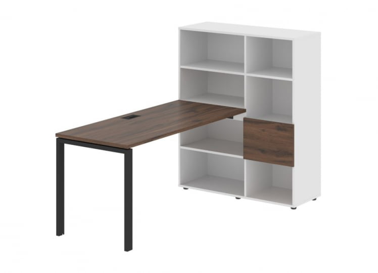 Рабочая станция ЕДИС ЕУРСТ 1115 Дуб Денвер темный Черный Белый / EDIS EURST_0