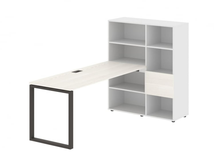 Рабочая станция ЕДИС ЕКРСТ 1117 Ясень Траун Мокко Белый / EDIS EQRST_0