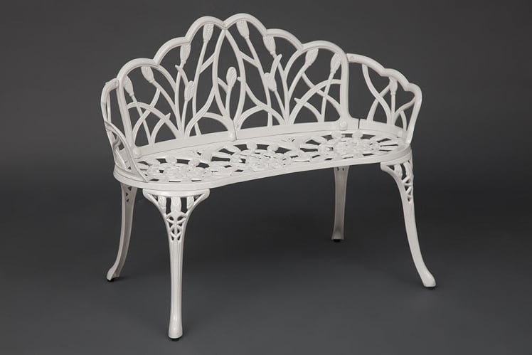 Скамья Сеcрет Де Маисон Страусс (Штраус) алюминиевый сплав, 99хх56х76см, буттер вхите / Secret De Maison Strauss butter white_2