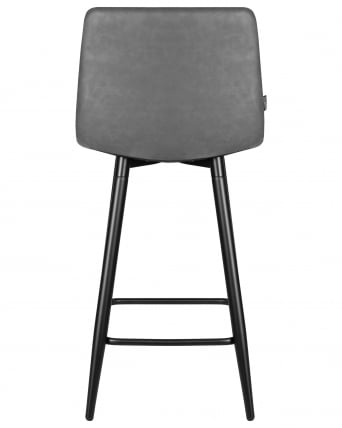 Стул полубарный ДОБРИН ОЛИВИА (черные матовые ножки, серая антрацитовая винтажная экокожа (РУ-08)) / DOBRIN OLIVIA (RU-08))_4