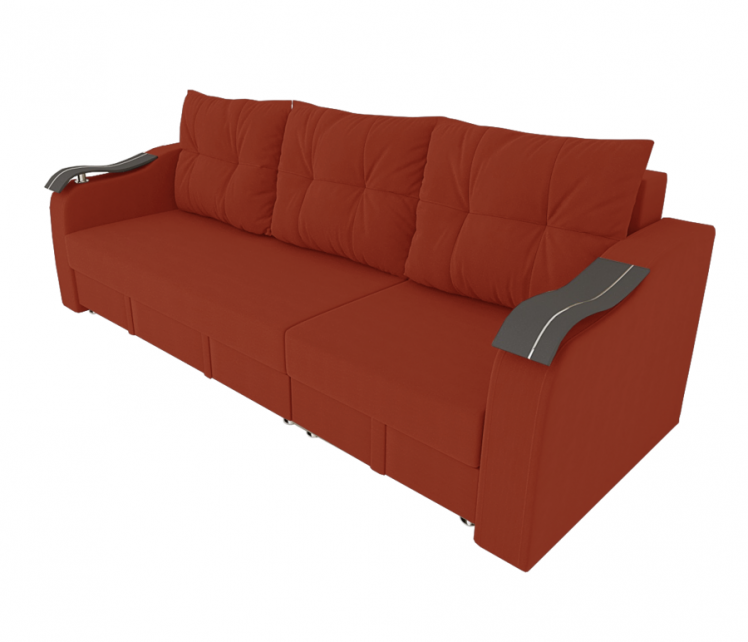 Диван прямой Рио Трансформер (Берхоусе) Цвет фасада: Оранж Велюто 27; Тип: Левый/правый; Материал фасада: Металл/Велюр / (Berhouse)_0