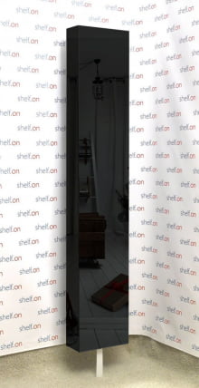 Поворотный шкаф в черном стекле Зоом Блаcк Черный / Zoom Black_1