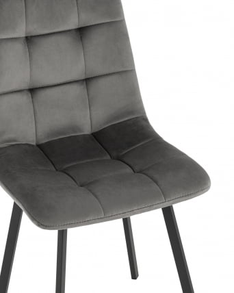 Стул Чиллй велюр антрацитовый 2 шт. / Chilly_7
