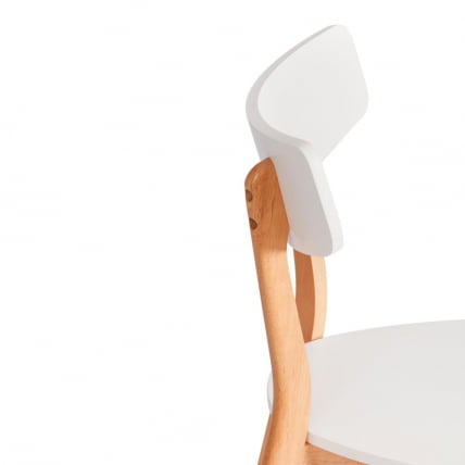 Стул Cлаире сиденье МДФ, опоры дерево гевея, белый / натуральное дерево, 48 кс 49,5 кс 81,5 кс СХ44см / Claire x x x SH44см_8