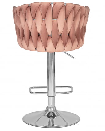 Стул барный ДОБРИН МАРCЕЛ Пудрово-розовый велюр МДЖ9-32 / DOBRIN MARCEL MJ9-32_4