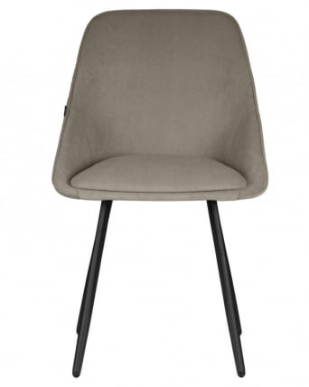 Стул обеденный ДОБРИН СТЕЛЛА (ЭМАЛЬ ЧЕРНЫЙ МУАР велюр Катаниа Кокоа) / DOBRIN STELLA Catania Cocoa)_2