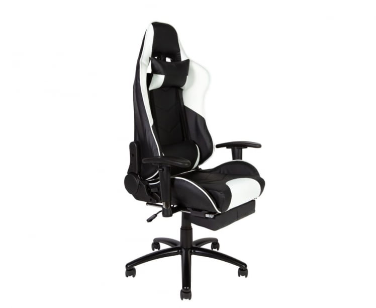 Игровое кресло Лотус ГТС РФ-8066Ф Черный/Белый / Lotus GTS RF-8066F_0