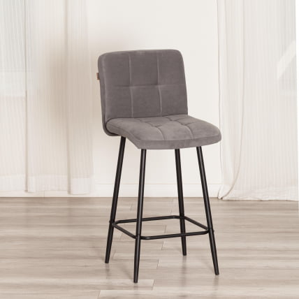 Полубарный стул Медео/Медео велюр, серый, 29, 42х56х102 см / Medeo/Медео_13