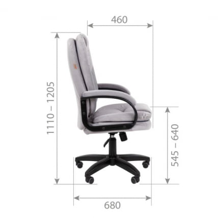 Кресло руководителя CХАИРМАН ДОМ (Хоме) 668 ЛТ (ЛТ) Серый / CHAIRMAN (Home) (LT)_6