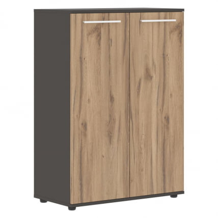 Шкаф с глухими средними дверьми ЕДИС ЕМCС 85.1 Дуб Денвер светлый Белый Мокко / EDIS EMCS_0