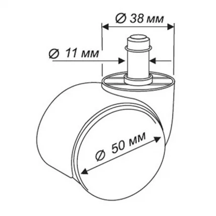 Набор колес для паркета/ламината Бюрократ КасторСет3850/ПУ / CastorSet3850/PU_1