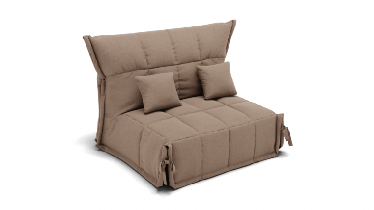 Диван Джаз 1200 (ЗР) Цвет фасада: Светло коричневый; Тип: Прямой; Материал фасада: Металл/Велюр_0