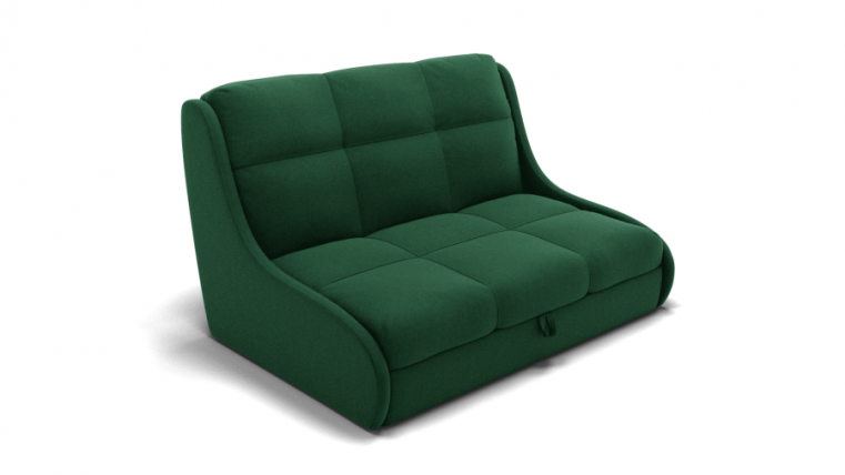Диван Куба 1200 (ЗР) Цвет фасада: Зеленый; Тип: Прямой; Материал фасада: Металл/Велюр_0