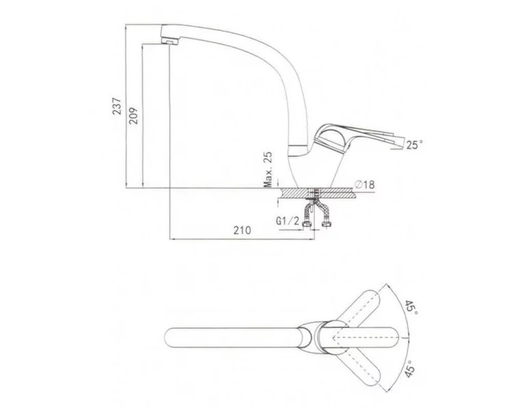 Кухонный смеситель ГРАНУЛА 2024 Брют / GRANULA_1