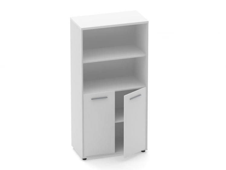 Шкаф 3 широкий 2 полки открытые, 2 полки закрытые Дека 10.16.111 Белый / Deka_1