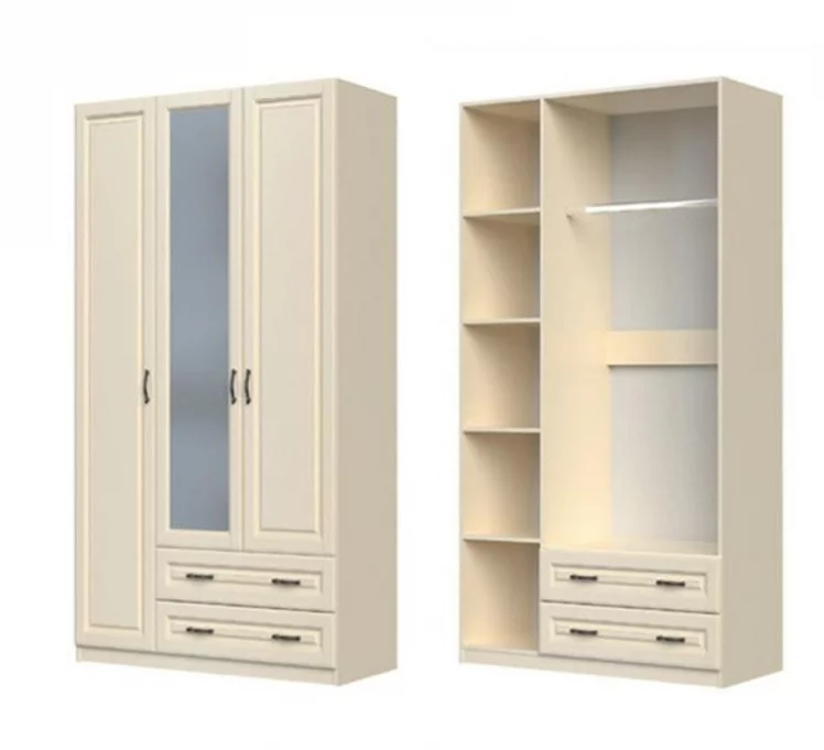 Шкаф трехдверный Кантри ШР-3 Слоновая кость_1