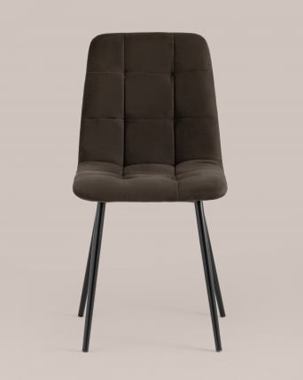 Стул Оливер велюр Темно-коричневый / Oliver_3