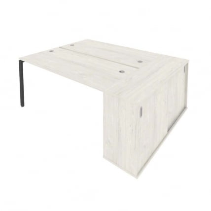 Рабочая станция с опорным шкафом-купе Метал Сйстем Б.РС-СШК-1.4 Наварра/Антрацит / Metal System_0