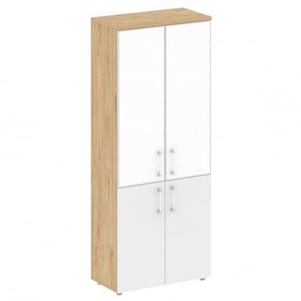 Шкаф высокий широкий СХИФТ СК.СТ-1.2Р вхите Тиквуд Светлый/Белый Бриллиант / SHIFT SK.ST-1.2R white_0