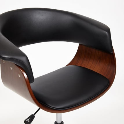 Кресло ВИМТА орех, кож/зам черный / VIMTA_8