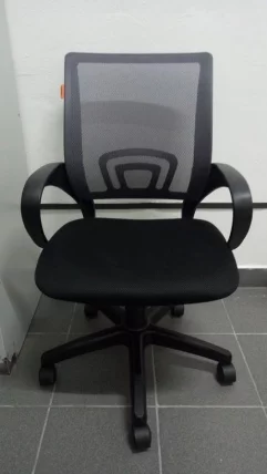 Кресло оператора CХАИРМАН 696 Черный пластик (блаcк) серый / CHAIRMAN (black)_11