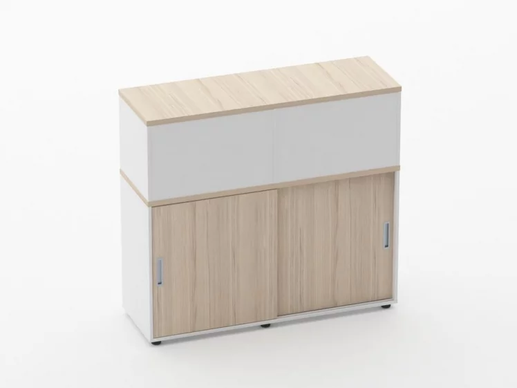 Тумба комбинированная высокая для рабочего модуля Дека 9.04.125 Туя/Белый / Deka_0